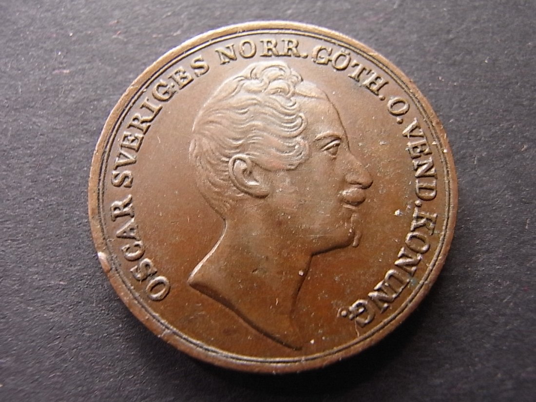  Schweden 2/3 Skilling 1851 vzgl   