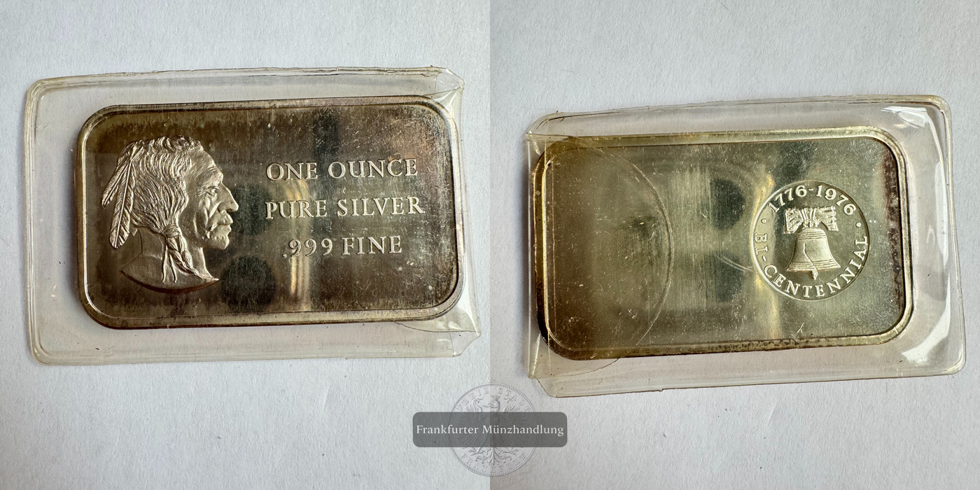  1oz Silberbarren Bicentennial 0.999er FM-Frankfurt Feinsilber: 1oz   
