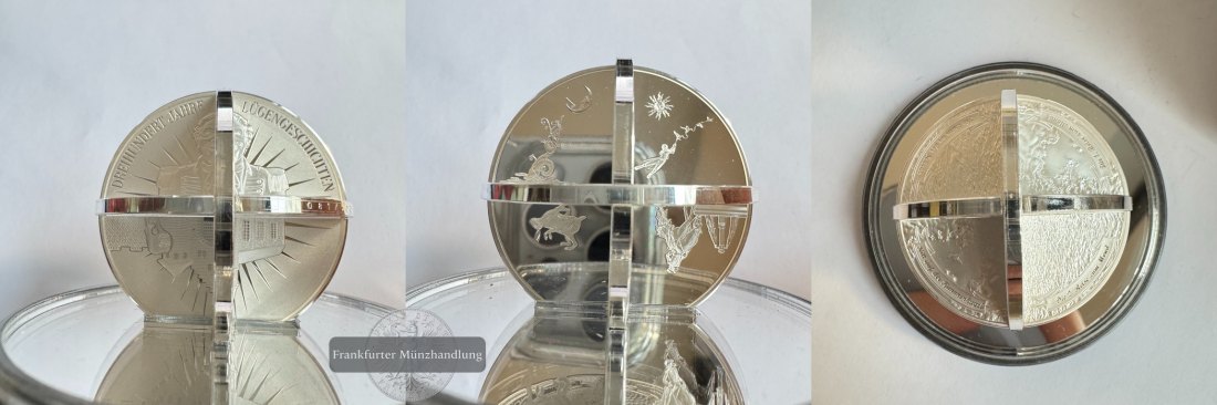  Deutschland 300 Jahre Baron Münchhausen Silber-3D Kunstwerk FM-Frankfurt Feinsilber: ca. 69g   