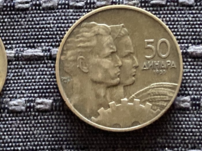  Münze Münzen Umlaufmünze Jugoslawien 20 Dinar 1955   
