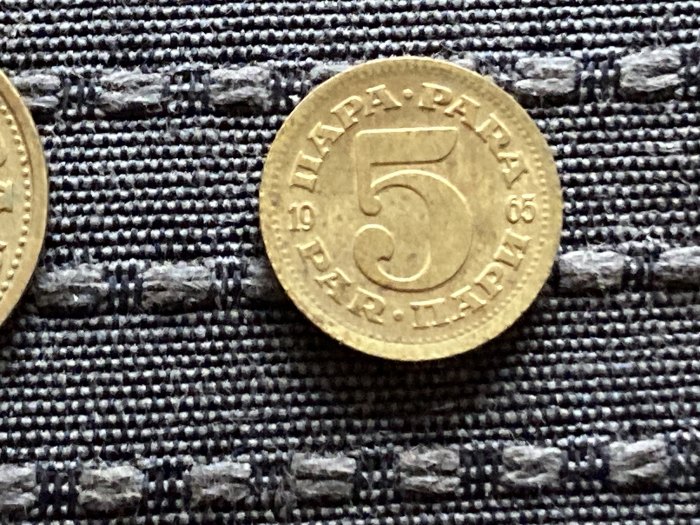  Münze Münzen Umlaufmünze Jugoslawien 5 Para 1965   
