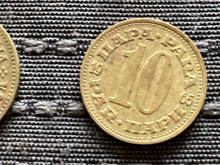  Münze Münzen Umlaufmünze Jugoslawien 10 Para 1965   