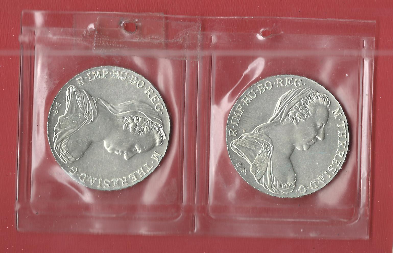  2xMaria Theresia Thaler NP Silber  Koblenzer Muenzen Studio Münzankauf Koblenz Frank Maurer AL446   
