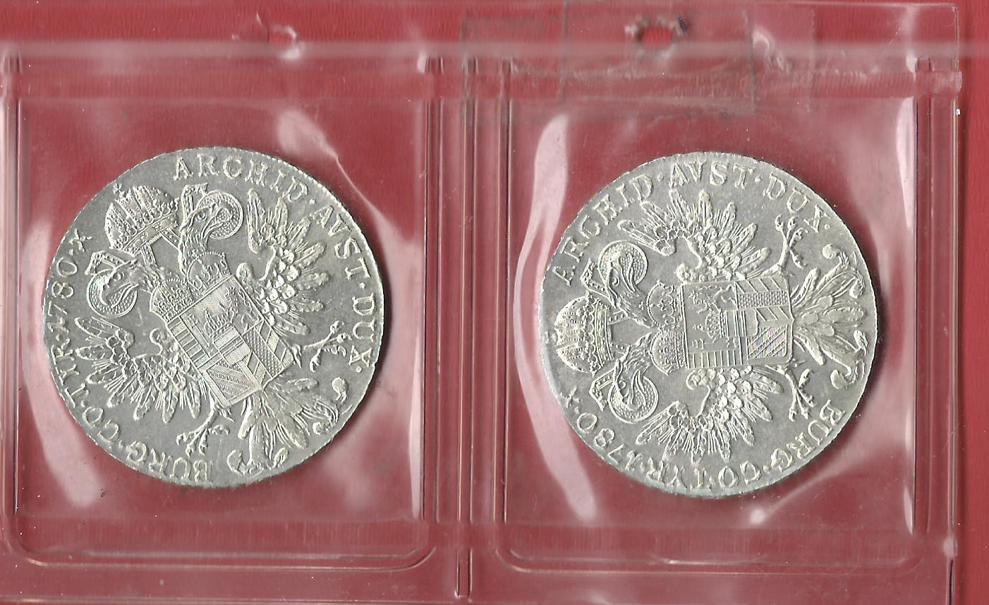  2xMaria Theresia Thaler NP Silber  Koblenzer Muenzen Studio Münzankauf Koblenz Frank Maurer AL446   