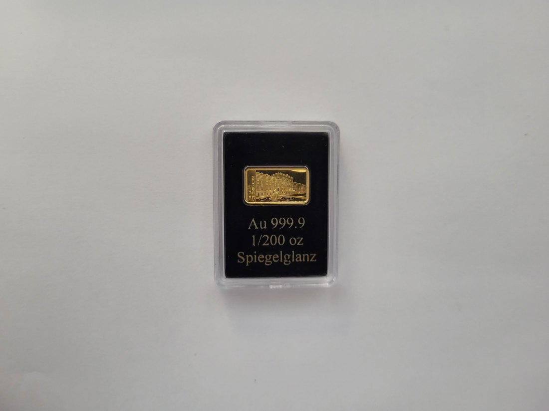  Goldbarren 1/200 Oz Schloss Schönbrunn Österreich Spittalgold9800 (5527   