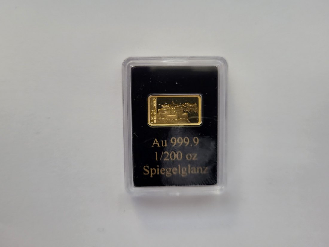  Goldbarren 1/200 Oz Festung Hohensalzburg Österreich Spittalgold9800 (5527   