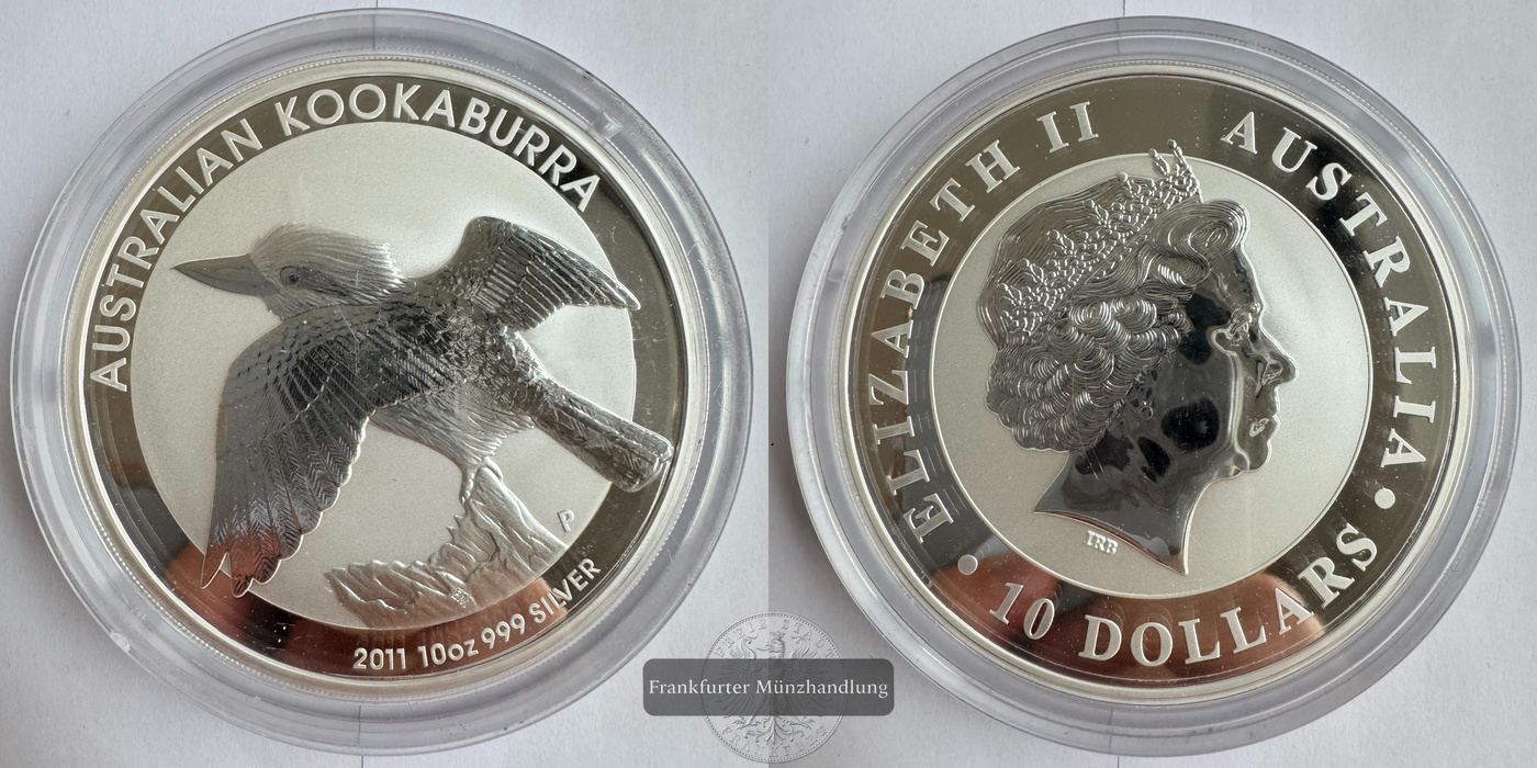  Australien  10 Dollar 2011 Kookaburra   FM-Frankfurt  Feinsilber: 311g pp   