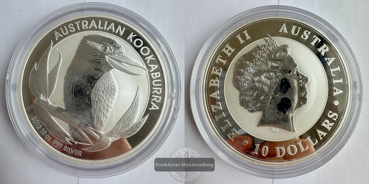  Australien  10 Dollar 2012 Kookaburra  FM-Frankfurt  Feinsilber: 311g   