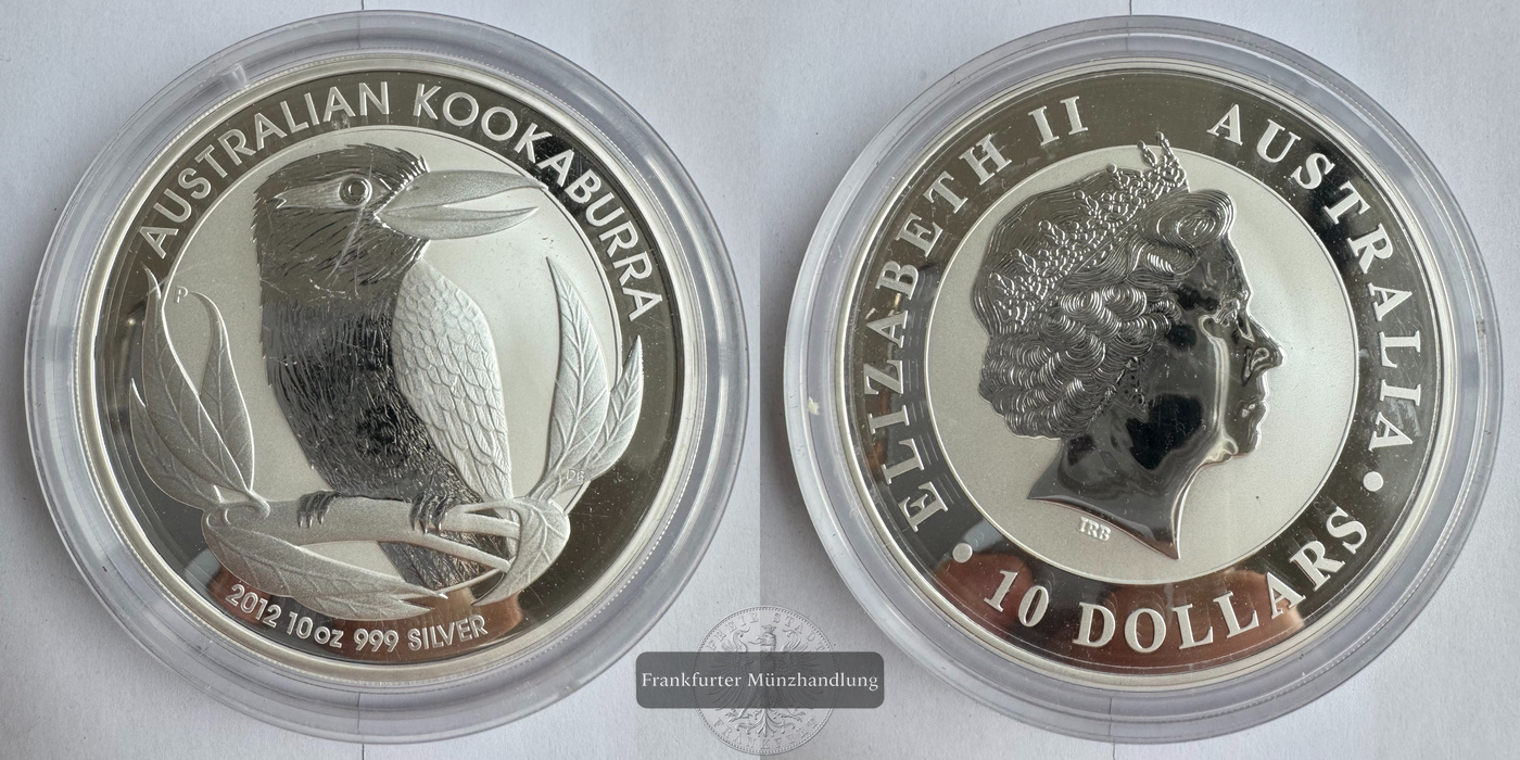  Australien  10 Dollar 2012 Kookaburra  FM-Frankfurt  Feinsilber: 311g   