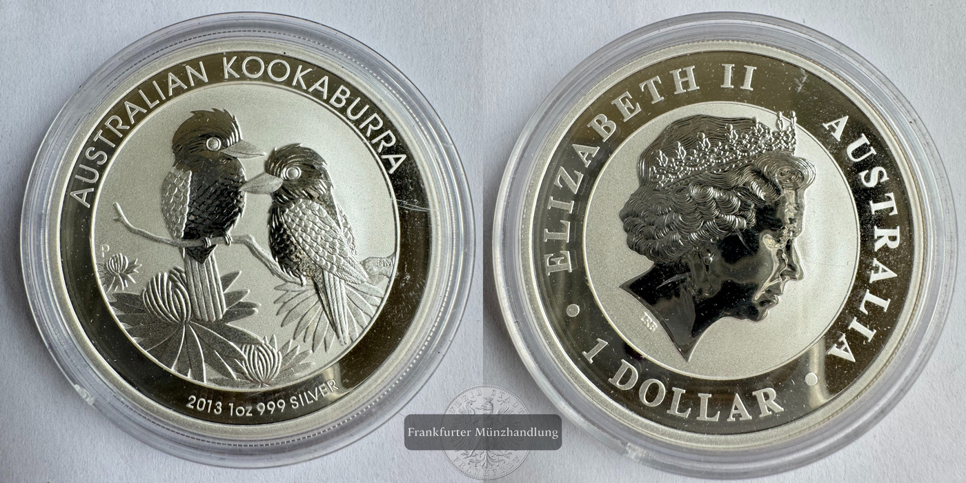  Australien. 1 Dollar Kookaburra 2013 FM-Frankfurt KM#1985 Feinsilber: 31,07g   