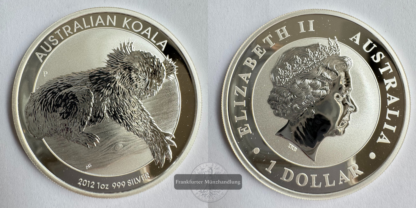  Australien 1 Dollar 2012 Koala KM#1840 FM-Frankfurt  Feinsilber: 31,1g   