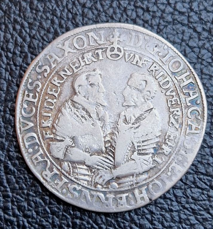  Sachsen Coburg Eisenach 1/2 Taler 1608 Johann Casimir seltenes Jahr   