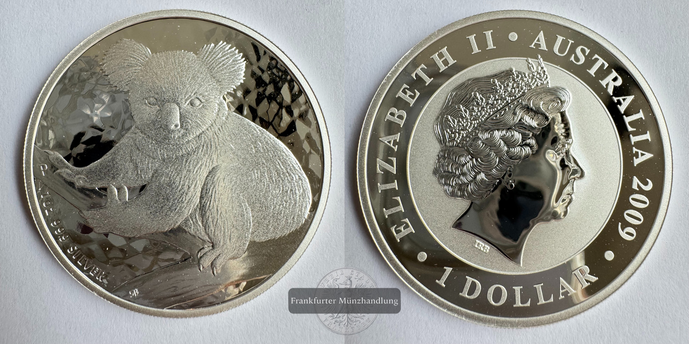  Australien 1 Dollar Koala 2009 FM-Frankfurt KM#1111 Feinsilber: 31,1g   