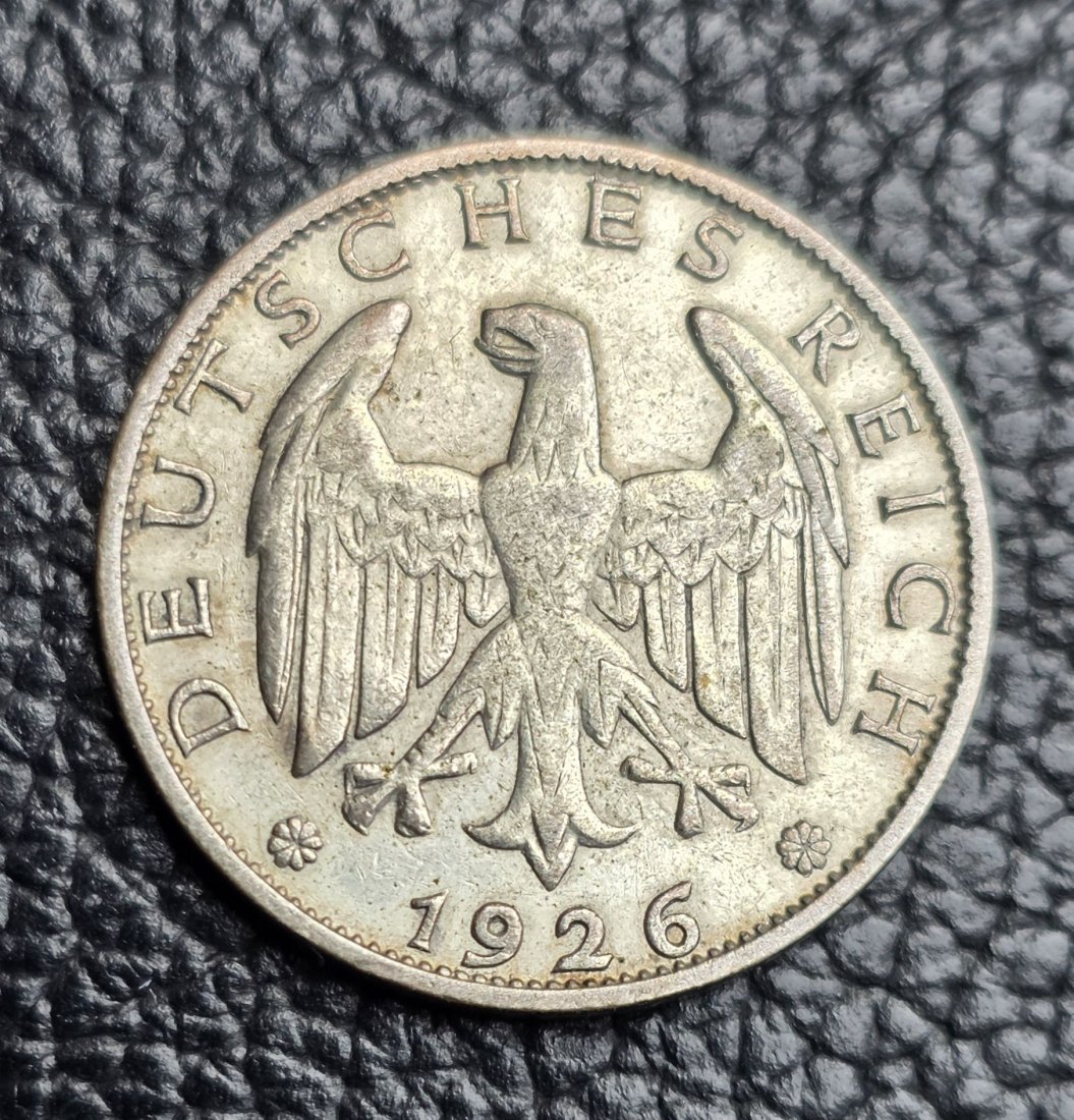  1 Reichsmark DEUTSCHES REICH 1 Mark 1926 A Silber Jaeger 319   