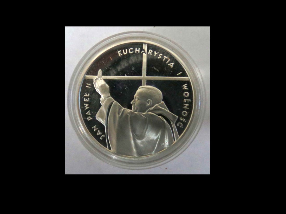Silbermünze Polen 10 Zloty 1997 Johannes Paul II. 925er Silber 14,14 Gramm gekapselt