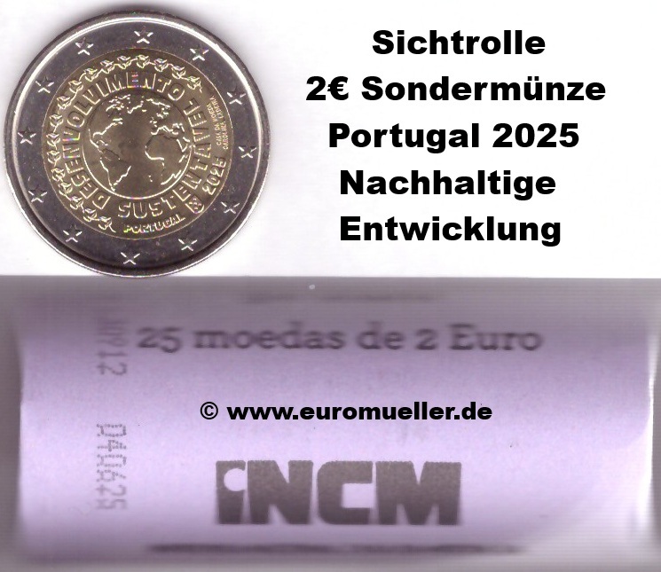 Portugal Rolle...2 Euro Gedenkmünze 2025...Entwicklung   