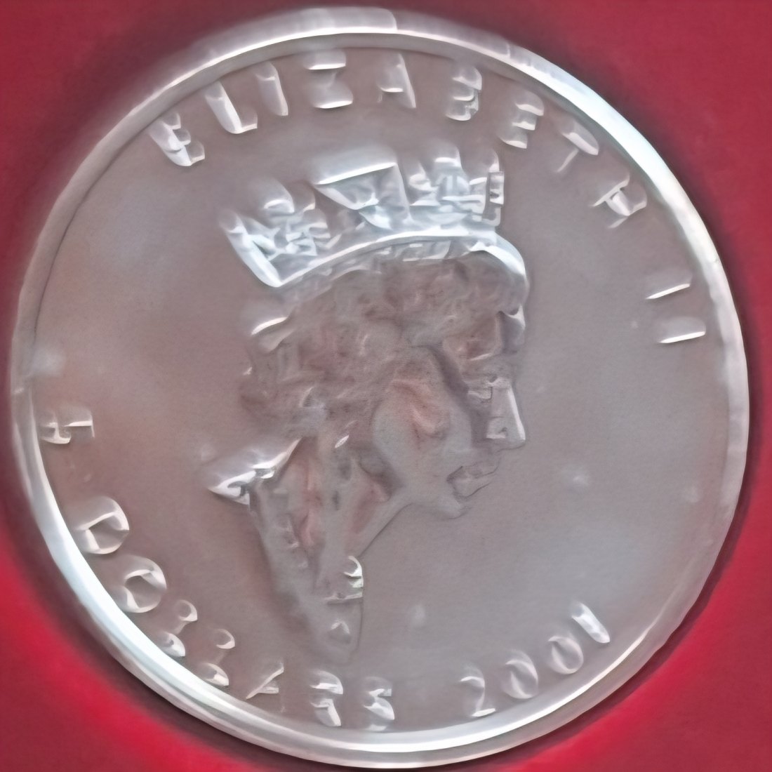  Kanada, 5 Dollar 2001 Elizabeth II 1oz Silber 999,9/1000 =31,1g fein lose   