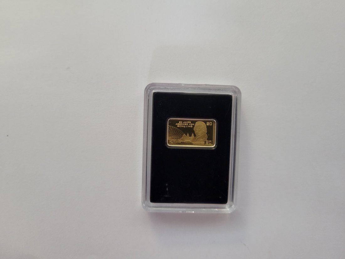  Goldbarren 1/200 Oz 20 Jahre Abschied vom Schilling Österreich Spittalgold9800 (5527   