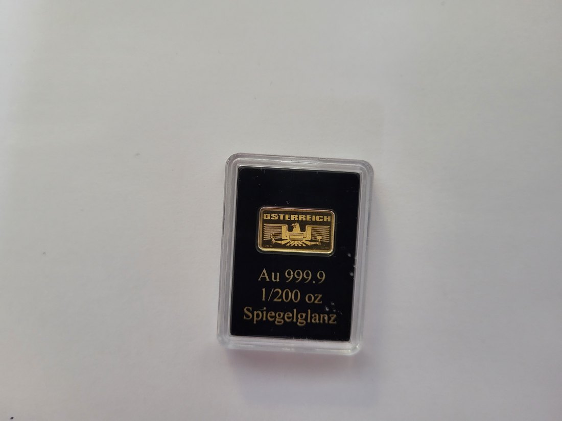  Goldbarren 1/200 Oz 20 Jahre Abschied vom Schilling Österreich Spittalgold9800 (5527   