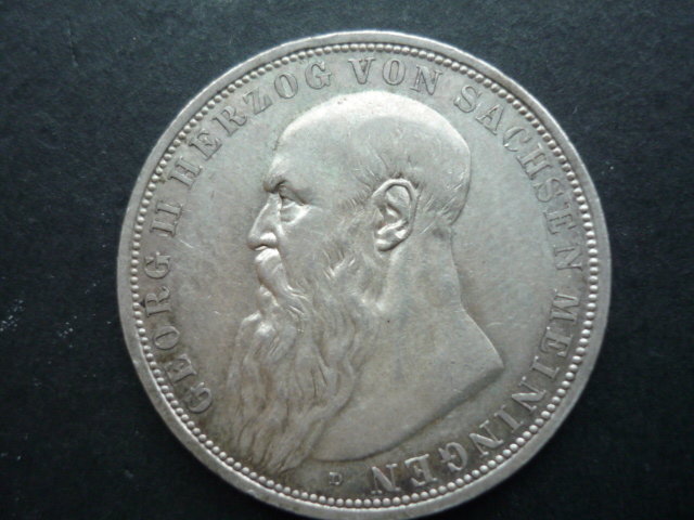SACHSEN MEININGEN 1908 SILBERMÜNZE!