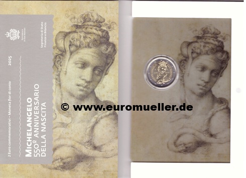 San Marino ...2 Euro Gedenkmünze...2025...Michelangelo...bu.   