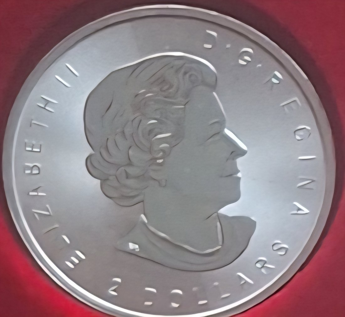  Kanada, 2 Dollar 2016 Elizabeth II 3/4oz Silber 999,9/1000 = 23,33g fein lose   