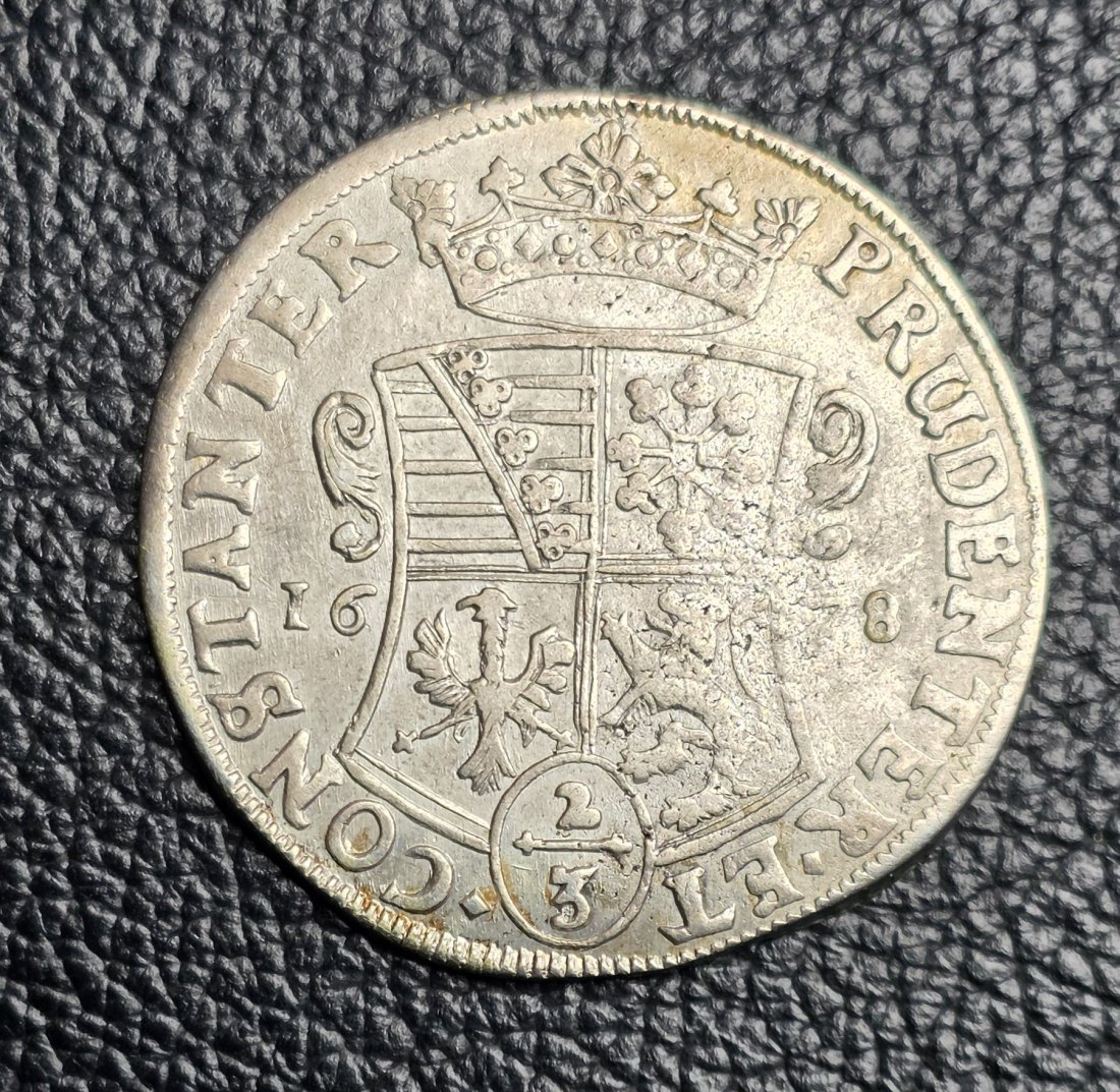  Sachsen-Weimar 1678 2/3 Taler Johann Ernst 1662-1683   