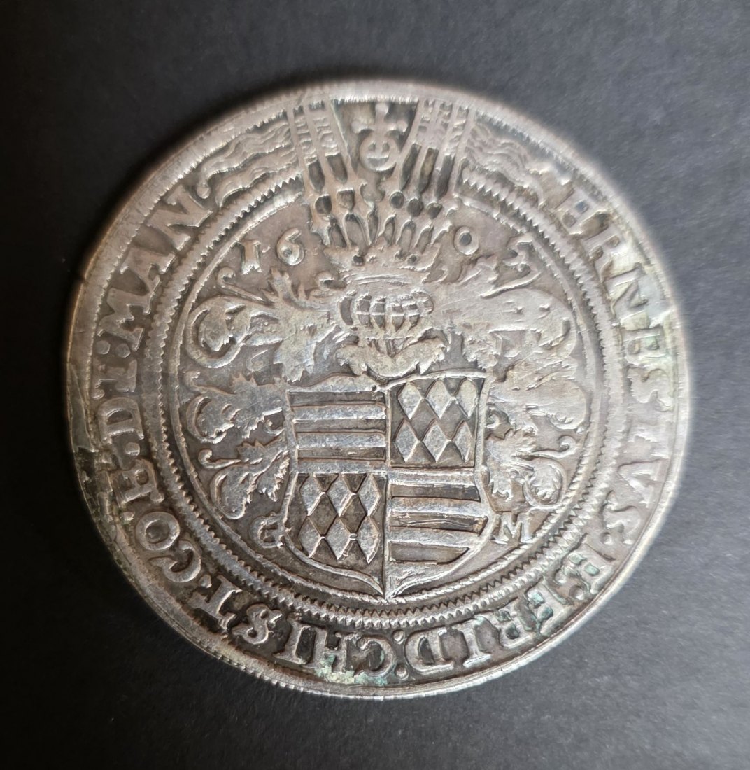  Taler 1605 Mansfeld hinterortische Linie Graf Ernst VI. Graf Friedrich Christoph RR   
