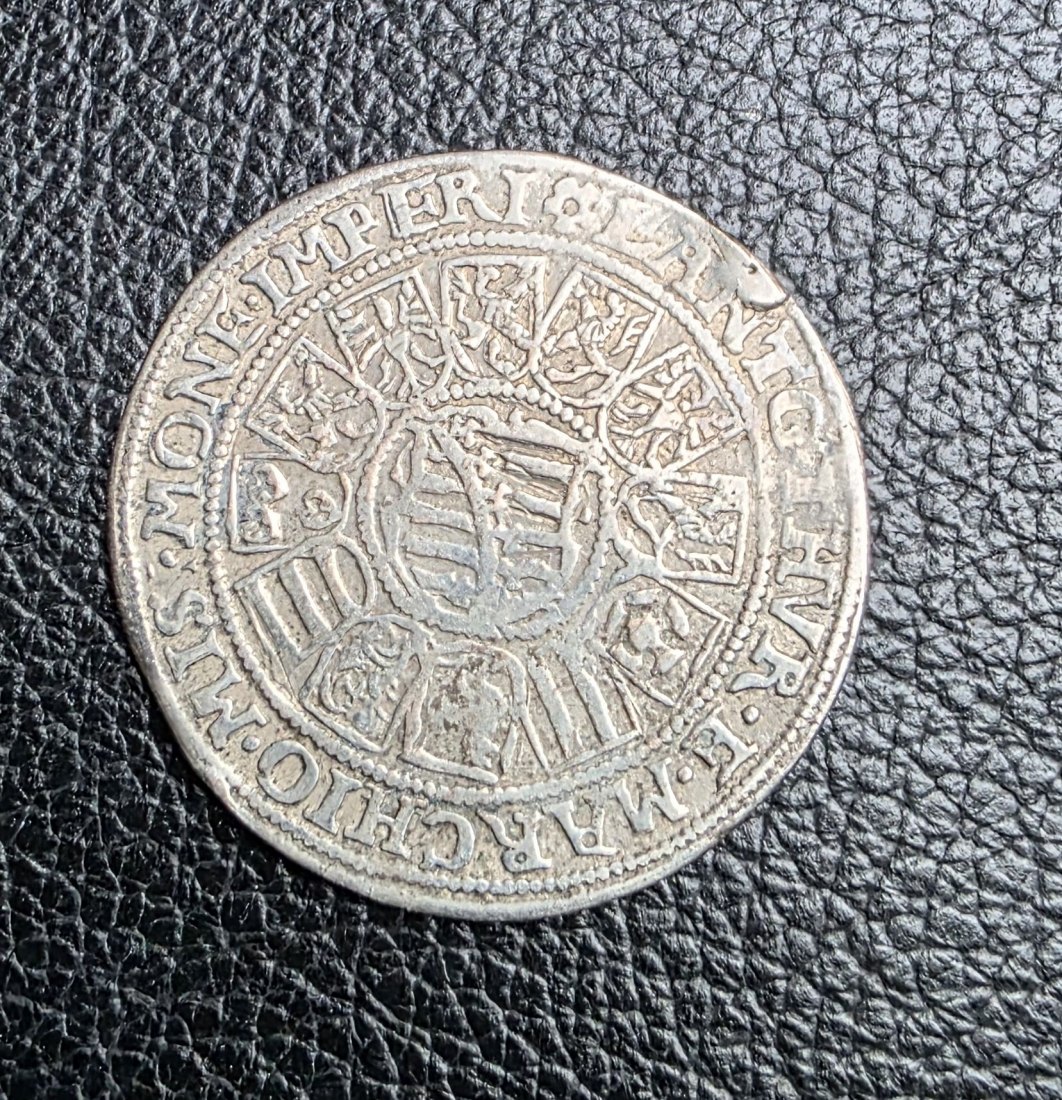  1/2 Taler 1595 Sachsen Coburg Saalfeld Johann Casimir und Johann Ernst 1572-1633   