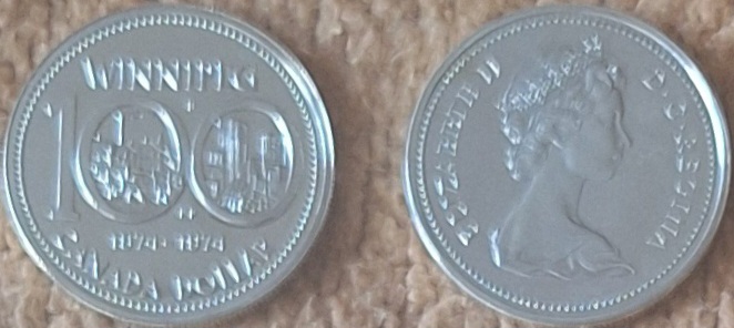  Kanada, Dollar 1974 Elizabeth II Silber 500er = 11,67g fein lose   