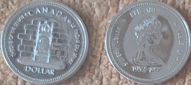  Kanada,Dollar 1977 Elizabeth II Silber 500er = 11,67g fein lose   