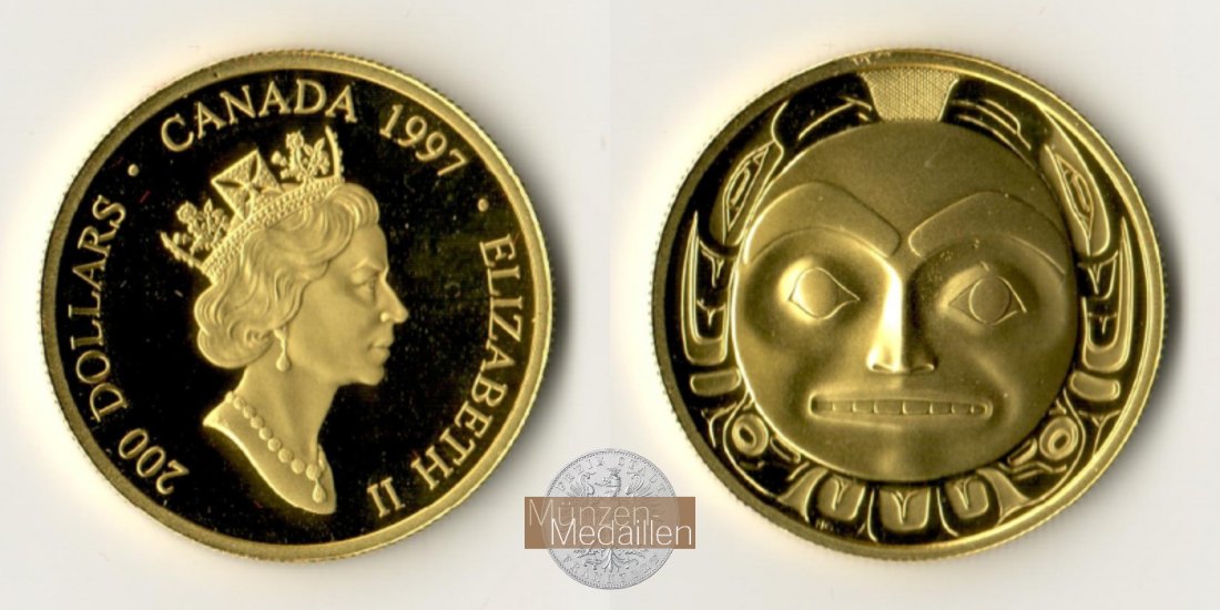 Kanada MM-Frankfurt Feingewicht: 15,7g Gold 200 Dollar 1997 