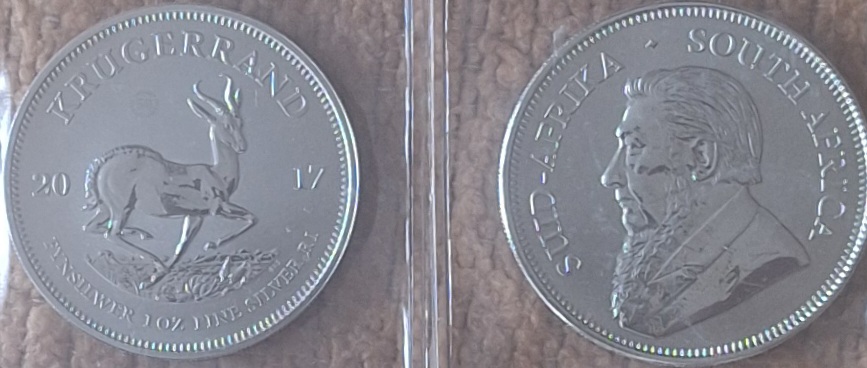  Südafrika, Krugerrand 2017 1oz 999er Silber=31,1g fein lose (1)   