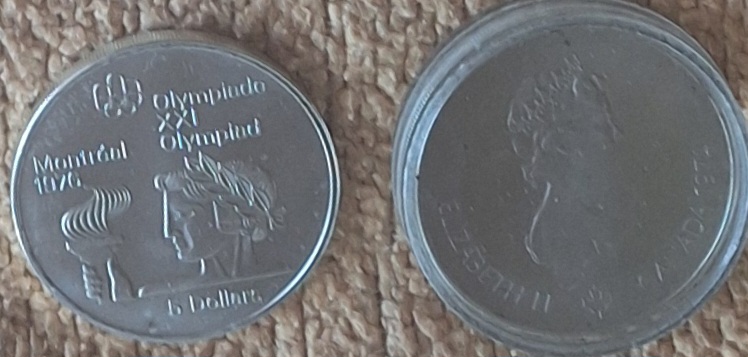  Kanada, 5 Dollar 1974 Elizabeth II XXI.Olympiade MONTREAL 925er Silber = 22,68g fein gekapselt   