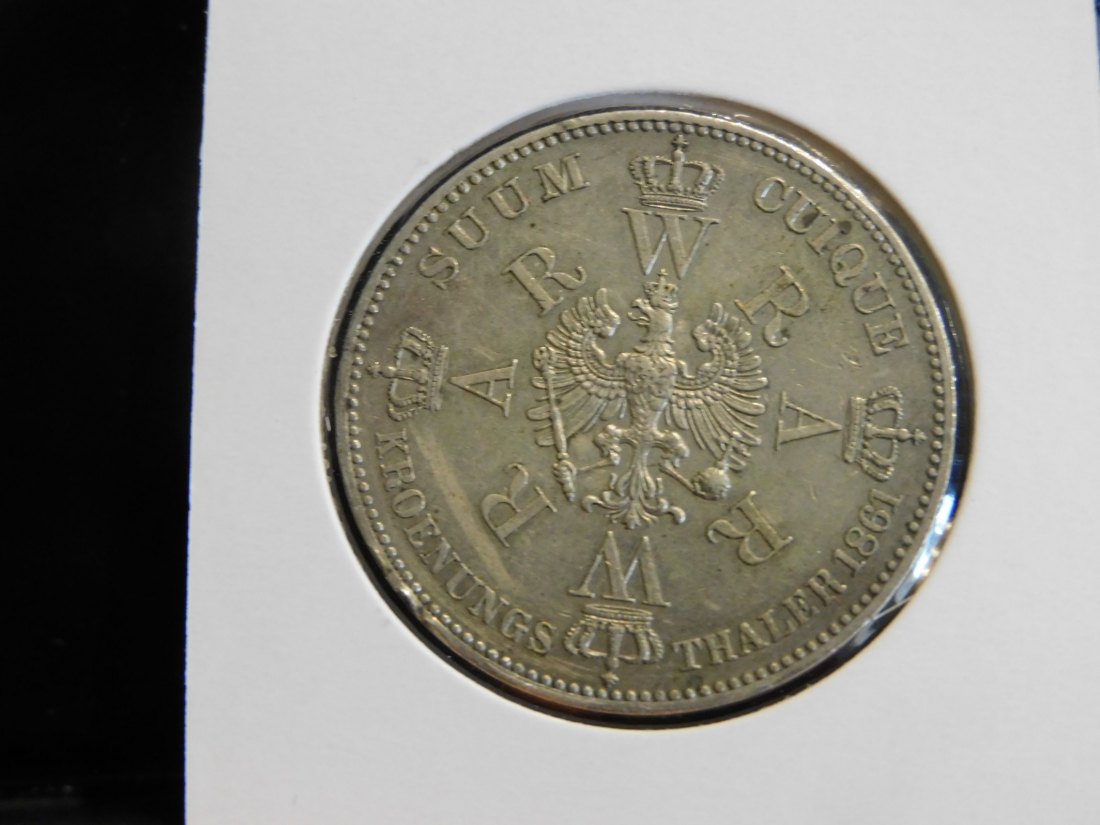  GERMANY 1 THALER 1861 PRUSSIA.GRADE-PLEASE SEE PHOTOS.   