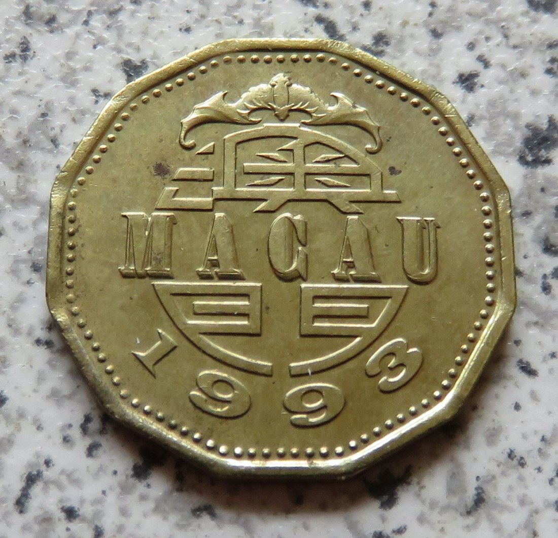  Macau 20 Avos 1993 - andere Wertseite als 20 Avos 1998   