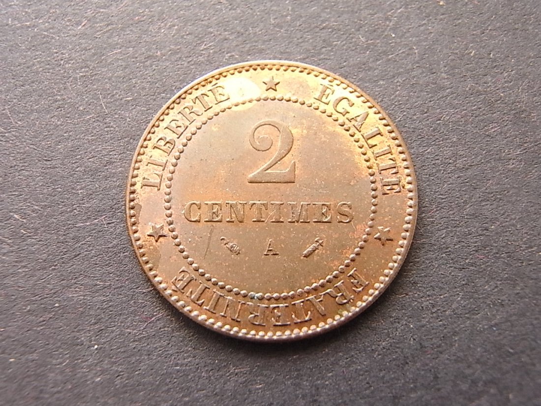 Frankreich 2 Centimes 1895 A unc   