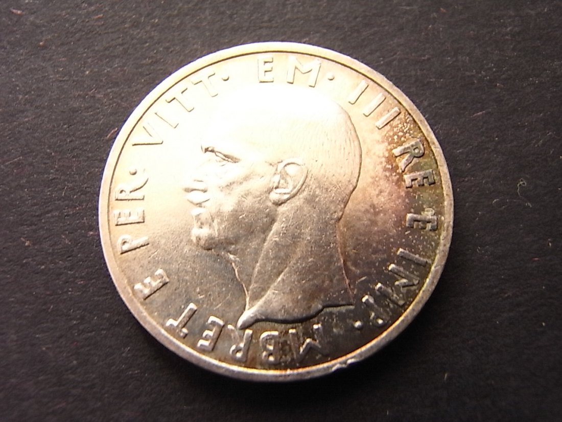  Albanien 5 Lek 1939 unc Silber  KM33   
