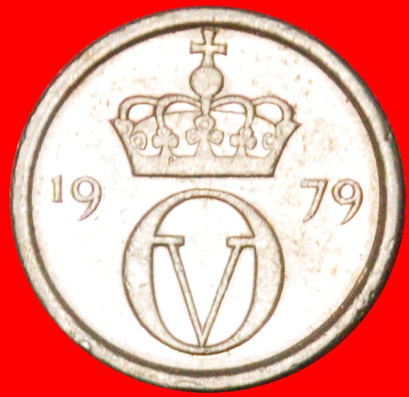  Ⰶ LARGE MONOGRAM: NORWAY ★ 10 ORE 1979! OLAV V (1957-1991)★LOW START ★ NO RESERVE!   