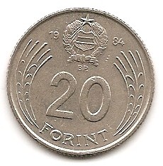  Ungarn 20 Forint 1984 #38   