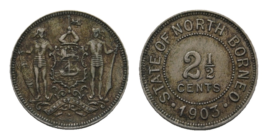  BRITISH NORTH BORNEO 2 1/2 CENTS 1903   