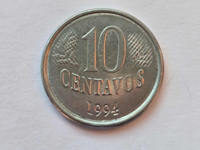 Brasilien 10 Centavos 1994 VZ   