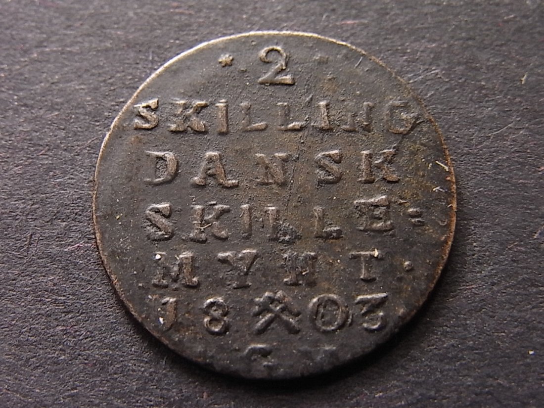  Dänemark 2 Skilling 1803 ss   