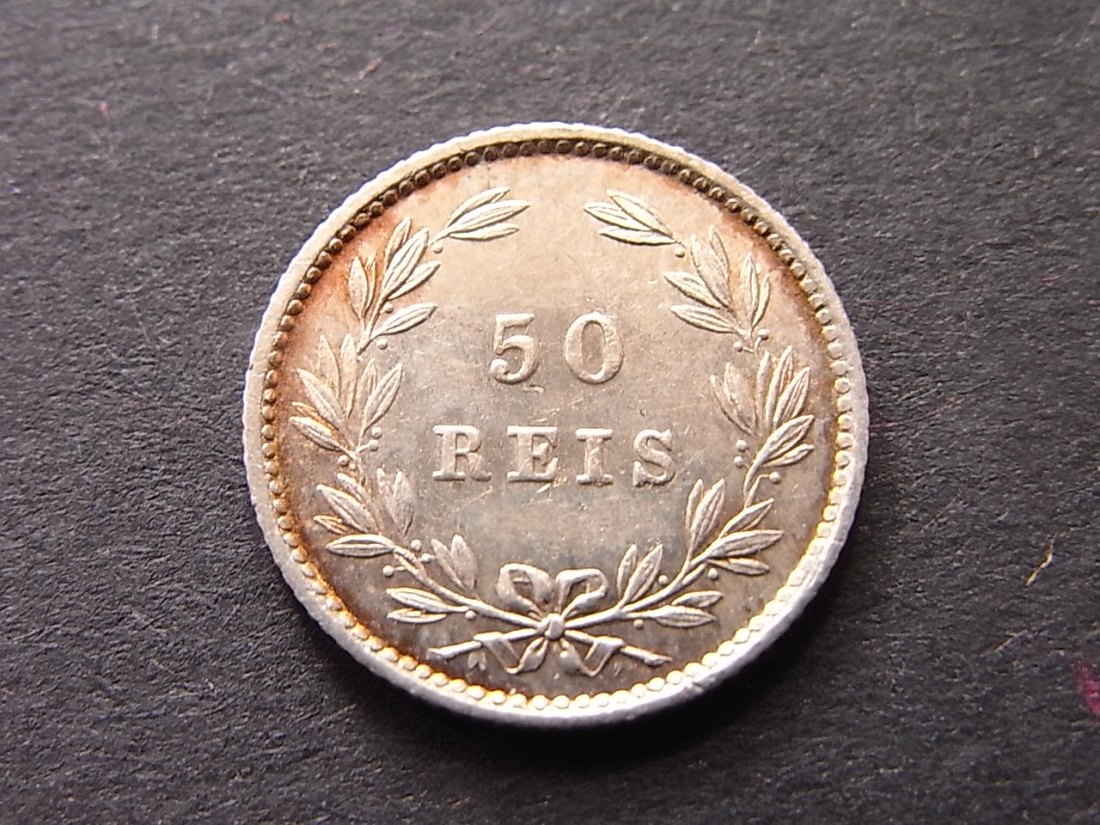  Portugal 50 Reis 1886 unc   