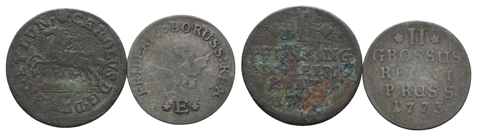  Altdeutschland; 2 Kleinmünzen 1776/1773   