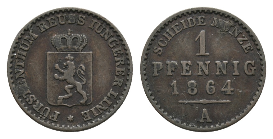  Reuss; Kleinmünzen 1864   
