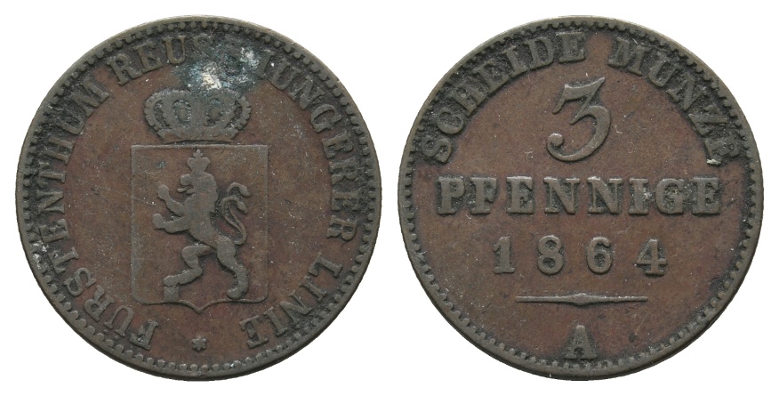  Reuss; Kleinmünzen 1864   