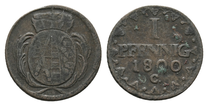  Sachsen; Kleinmünzen 1800   