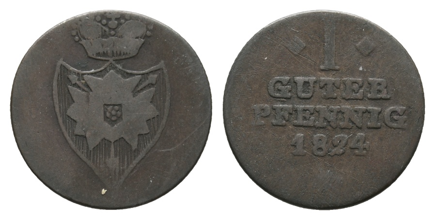  Altdeutschland; Kleinmünzen 1824   
