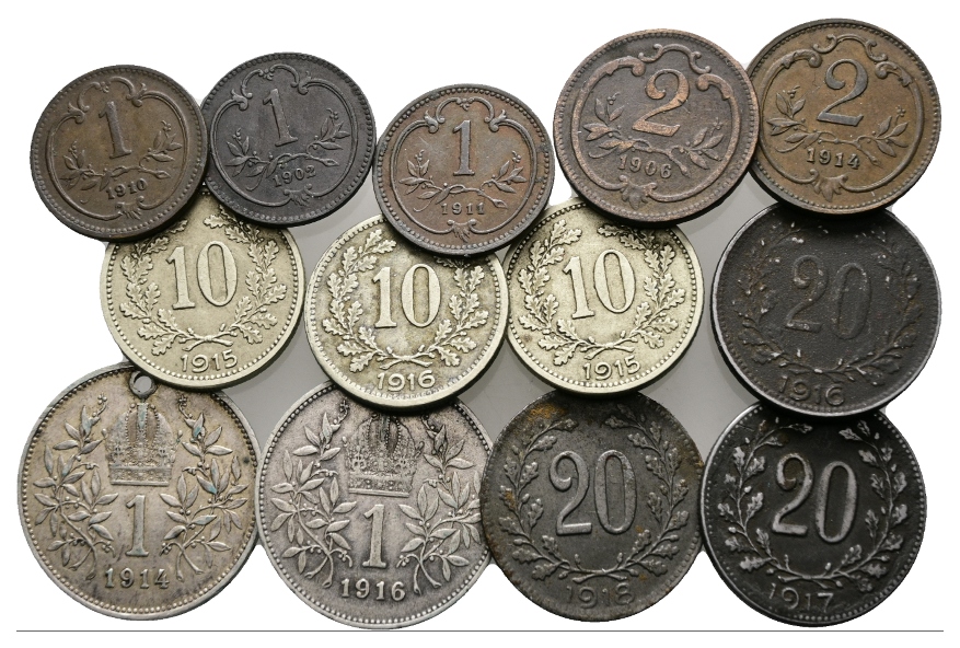  Österreich; 13 Kleinmünzen   